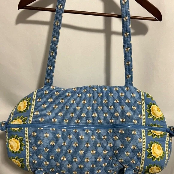 Vintage Vera Bradley Blue Floral Quilted Women's Bag - Picture 8 of 12